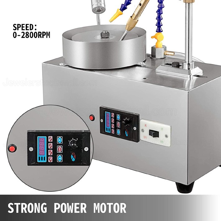 Jewelry Making Faceting Machine Gem Lapidary Gemstone Grinding Polishing Machine with Led Light & Water Pump